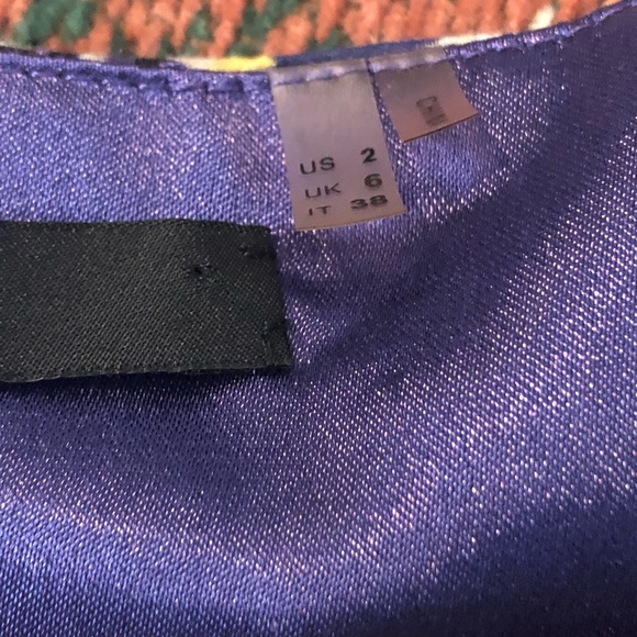 Tahari Womens Purple Floral Paisley Skirt | Size 2 - Picture 6 of 7